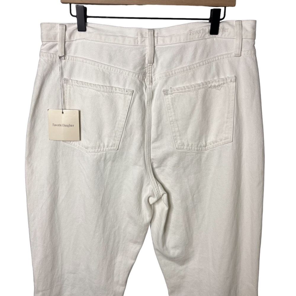 Favorite Daughter The Otto High Waist Boyfriend Jeans White Size 32 Distressed - Picture 6 of 14